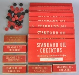 Group of Vintage Standard Oil Advertising Checkers Boards and Checkers