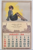 1936 Sinclair Jensens Service Advertising Calendar