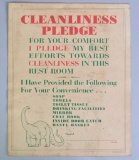 Vintage Sinclair Cleanliness Pledge Cardboard Advertising Sign
