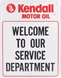 Kendall Motor Oil Embossed Advertising Metal Sign