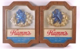 Group of 2 Vintage Hamm's Beer Light Up Advertising Beer Signs