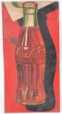 Vintage Coca Cola Advertising Metal Cut Off Sign