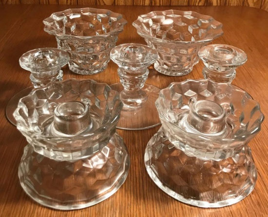 Group of 7 American Fostoria Glass Pieces