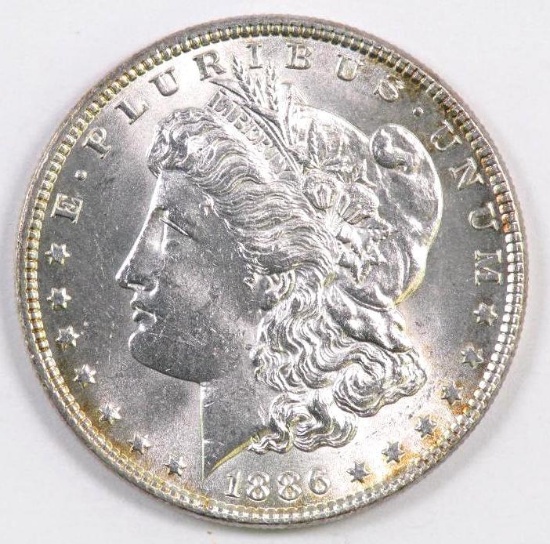 1886 P Morgan Silver Dollar.