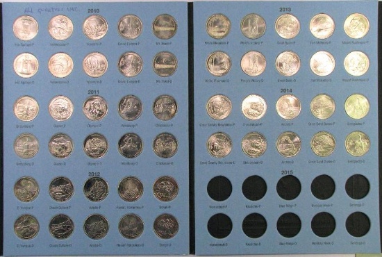 Whitman national Parks Quarter Folder with (50) Coins.