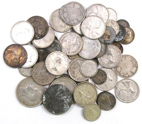 Group of (55) Canada Silver Coins.