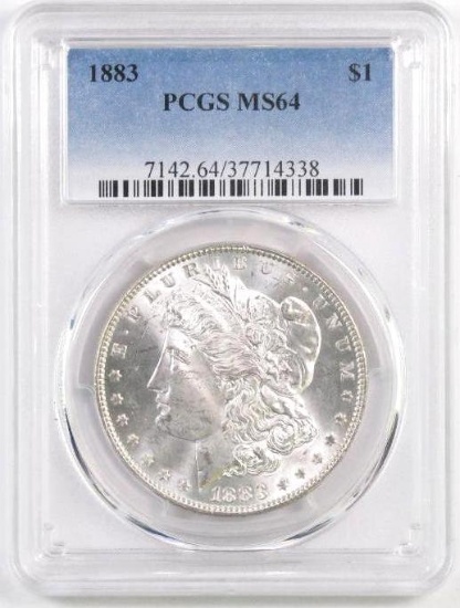 1883 P Morgan Silver Dollar (PCGS) MS64.