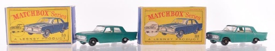 Group of 2 Matchbox No. 33 Ford Zephyr III Die-Cast Vehicles with Original Boxes