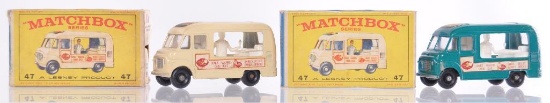 Group of 2 Matchbox No. 47 Lord Neilson Ice Cream Shop Die-Cast Vehicles with Original Boxes