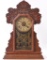 Antique Oak Kitchen Clock with Ornate Carvings