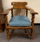 Antique Ornately Carved Oak Arm Chair