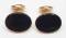 Dolan Bullock : 14k Yellow Gold and Onyx Cufflinks