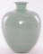 Vintage Sage Colored Porcelain Vase with Signature