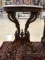 Antique Oval Marble Top Side Table