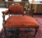 Antique One Sided Arm Settee on Wheels