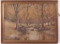 Enhanced Print of a Forest Scene in Vintage Wood Frame