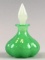 Vintage Steuben Jade Green Cologne Bottle w/Alabaster White Stopper #1455