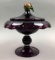 Steuben Venetian Amethyst Covered Compote with Finial