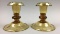 Pair of Steuben Amber Candlesticks #6384