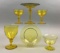 Collection of 6 : Steuben Bristol Yellow Glassware