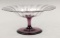 Steuben Amethyst and Clear Crystal Swirl Compote