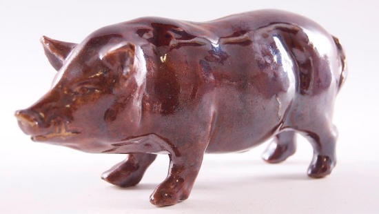 Antique Red Wing Pottery Pig
