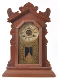 Antique Waterbury Clock Co. Walnut Kitchen Clock