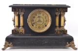 Antique Seth Thomas Mantle Clock with Lions Heads and Ornate Feet