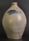 Antique 3 Gallon Stoneware Ovoid Jug with Handle