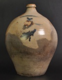 Antique 3 Gallon Ovoid Stoneware Jug with Handle