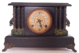 Antique Attleboro Mantle Clock with Scroll Feet