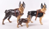 Group of 3 Antique Boston Terrier Doorstops and Coin Bank