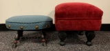 Group of 2 Vintage Foot Rests with Cast Iron Feet