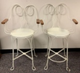 Group of 2 Antique Ice Cream Parlor Chairs