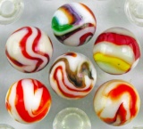 Group of (6) Vintage Collectible Peltier Marbles.