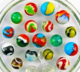 Group of (17) Vintage Pelier Collectible Marbles.