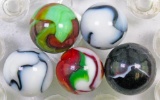 Group of (5) Vintage Collectible Peltier Marbles.