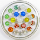 Group of (17) Vintage Collectible Peltier Marbles.