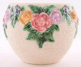 Vintage Jardiniere with Open Rose Design