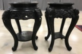 Antique Ornate Wood Side Tables