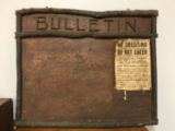 Antique Wood Bulletin Board