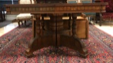 Antique Walnut Dining Room Table with Extra Leaves