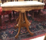 Antique Marble Top Side Table