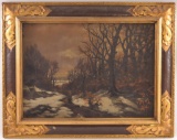 Signed Forest Landscape Oil on Board by T. Momoiliotes