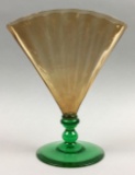 Steuben Amber Fan Vase #6287