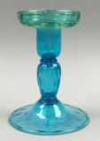 Steuben Celeste Blue Candlestick