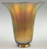 Signed Steuben Gold Aurene Ridged Shade