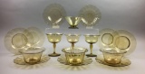Collection of 16 : Steuben Amber - Plates, Bowls, Sherbets and more