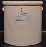 Antique 8 Gallon Lowell Pottery Co. Tonica Ill. Stoneware Crock