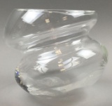 Steuben Clear Crystal Free Form Vase